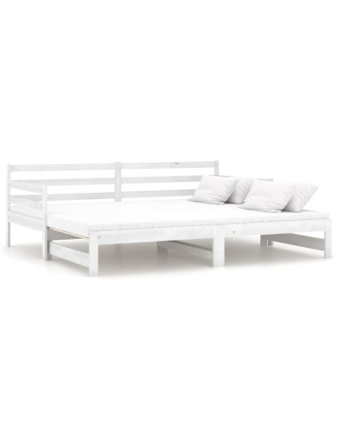 Dormeuse Estraibile Bianca in Massello di Pino 2x(90x200) cm