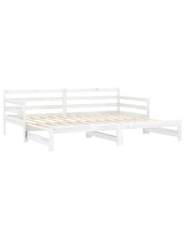 Dormeuse Estraibile Bianca in Massello di Pino 2x(90x200) cm