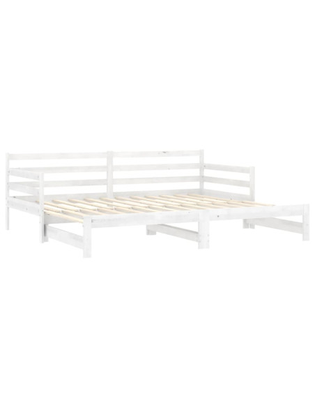 Dormeuse Estraibile Bianca in Massello di Pino 2x(90x200) cm