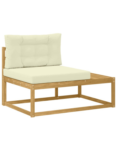 Set di divani da esterno 5 pz Bianco Poliestere