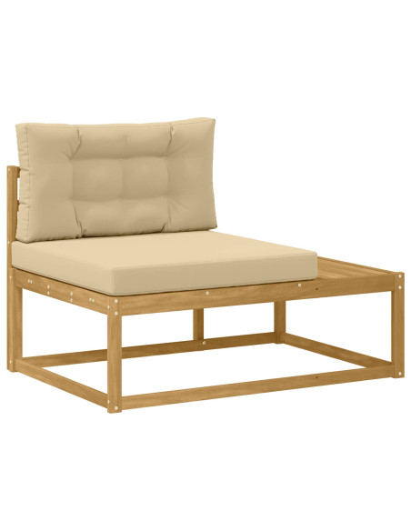 Set di divani da esterno 5 pz Bianco Poliestere