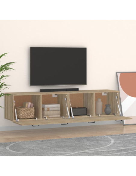 Mobili Parete 2 pz Rovere Sonoma 60x36,5x35cm Legno Multistrato