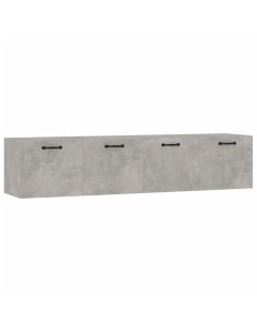 Mobili Parete 2 pz Grigio Cemento 60x36,5x35 cm in Multistrato 2