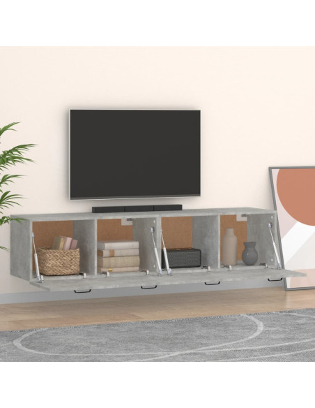 Mobili Parete 2 pz Grigio Cemento 60x36,5x35 cm in Multistrato