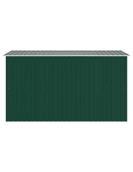 Casetta da Giardino 257x298x178 cm in Metallo Verde