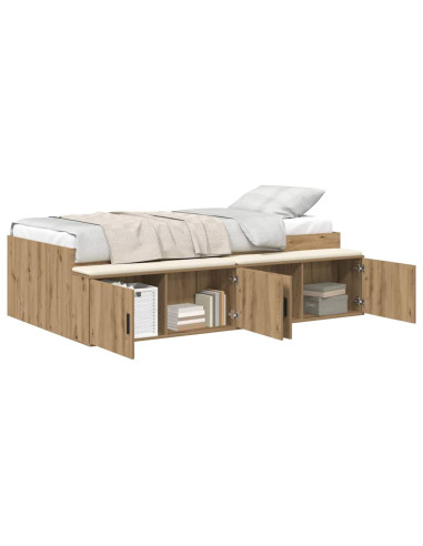 Struttura del letto con porta Rovere artigianale 100 x 200 cm