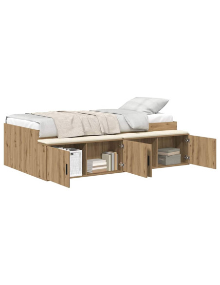 Struttura del letto con porta Rovere artigianale 100 x 200 cm