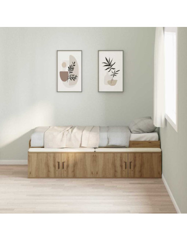 Struttura del letto con porta Rovere artigianale 100 x 200 cm