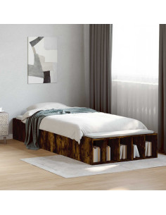 Telaio del letto con storage Rovere Fumo 80 x 200 cm