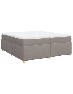 Giroletto a Molle con Materasso Tortora 200x200 cm in Tessuto 2