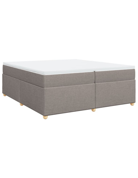 Giroletto a Molle con Materasso Tortora 200x200 cm in Tessuto