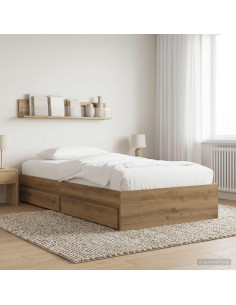 Telaio del letto con storage Rovere Artigianale 80 x 200 cm