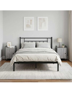 Armadio da Notte 2 pz Sonoma grigio Legno ingegnerizzato