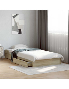 Telaio del letto con storage Rovere Sonoma 80 x 200 cm