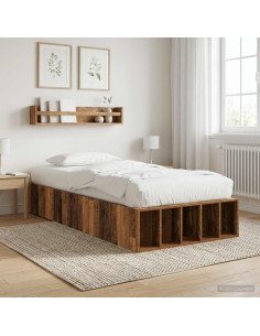 Telaio del letto con storage Legno antico 80 x 200 cm