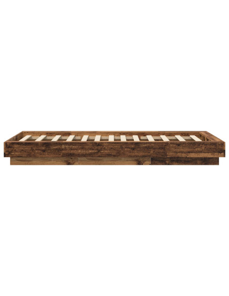 Struttura letto a pavimento Legno antico 80 x 210 cm