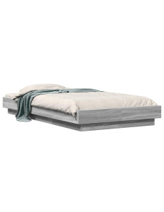Struttura letto a pavimento Sonoma grigio 80 x 210 cm 2