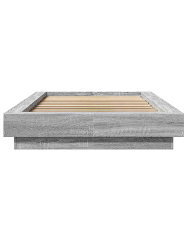Struttura letto a pavimento Sonoma grigio 80 x 210 cm