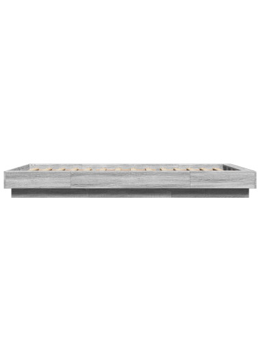Struttura letto a pavimento Sonoma grigio 80 x 210 cm