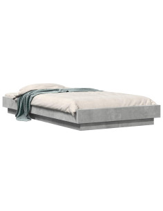 Struttura letto a pavimento Grigio Cemento 80 x 210 cm 2