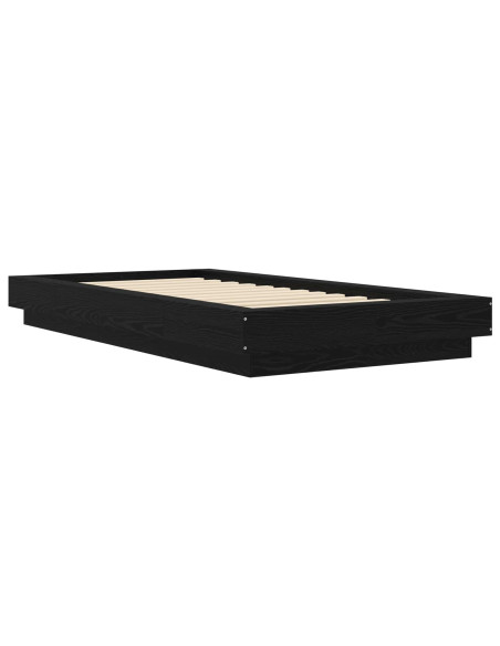 Struttura letto a pavimento Rovere Nero 80 x 210 cm
