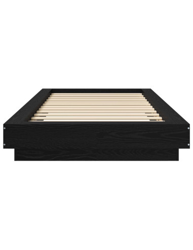 Struttura letto a pavimento Rovere Nero 80 x 210 cm