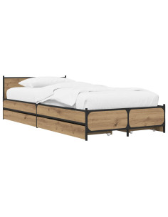 Struttura letto con testata Rovere Artigianale 80 x 200 cm 2