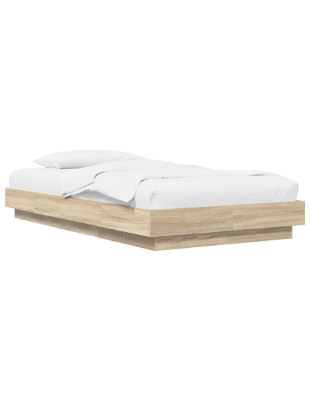 Struttura letto a pavimento Rovere Sonoma 80 x 210 cm