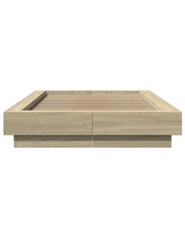 Struttura letto a pavimento Rovere Sonoma 80 x 210 cm