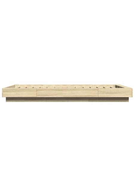 Struttura letto a pavimento Rovere Sonoma 80 x 210 cm