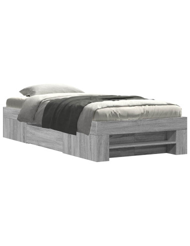 Telaio del letto con storage Sonoma grigio 80 x 200 cm