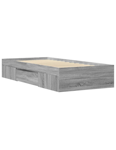 Telaio del letto con storage Sonoma grigio 80 x 200 cm