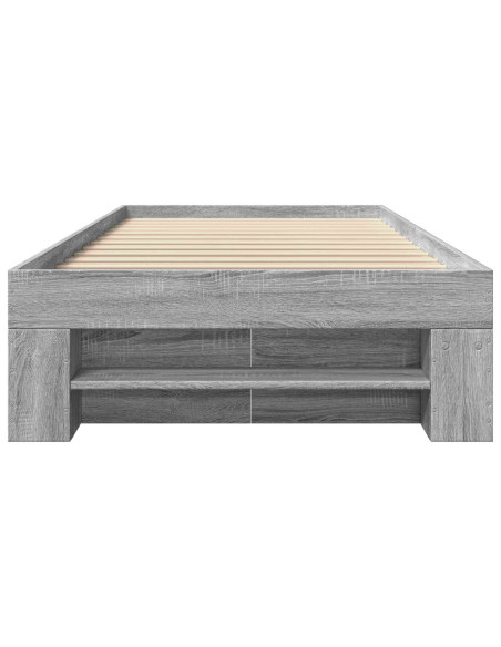 Telaio del letto con storage Sonoma grigio 80 x 200 cm