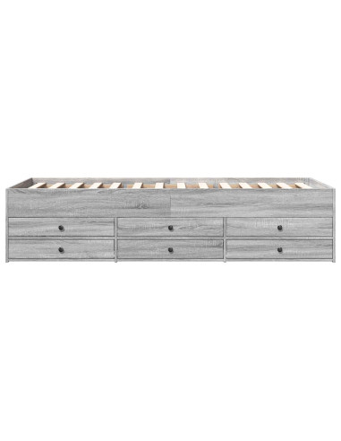 Telaio del letto con storage Sonoma grigio 80 x 200 cm