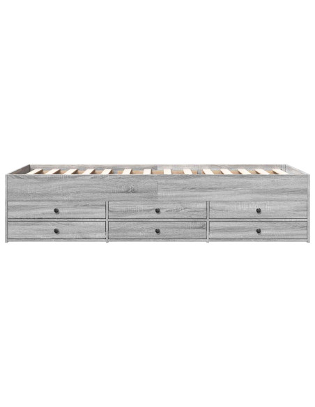 Telaio del letto con storage Sonoma grigio 80 x 200 cm