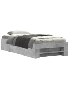 Telaio del letto con storage Grigio Cemento 80 x 200 cm 2