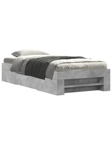 Telaio del letto con storage Grigio Cemento 80 x 200 cm