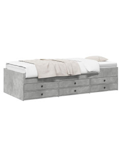 Telaio del letto con storage Grigio Cemento 80 x 200 cm 2