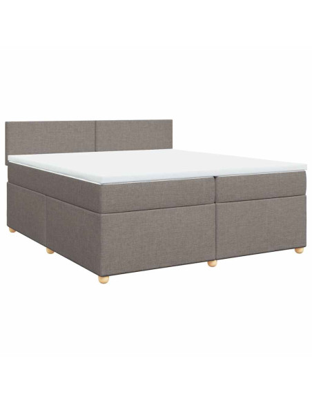 Giroletto a Molle con Materasso Tortora 200x200 cm in Tessuto