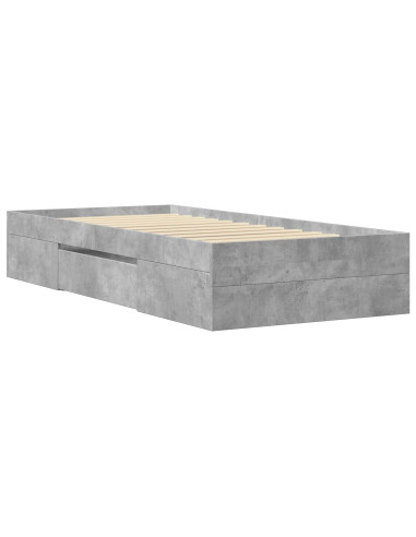 Telaio del letto con storage Grigio Cemento 80 x 200 cm