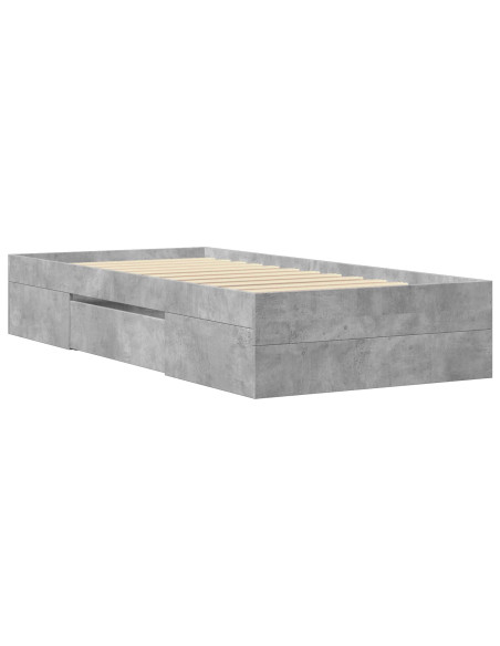 Telaio del letto con storage Grigio Cemento 80 x 200 cm