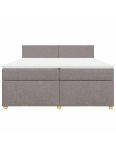 Giroletto a Molle con Materasso Tortora 200x200 cm in Tessuto