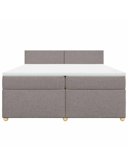 Giroletto a Molle con Materasso Tortora 200x200 cm in Tessuto
