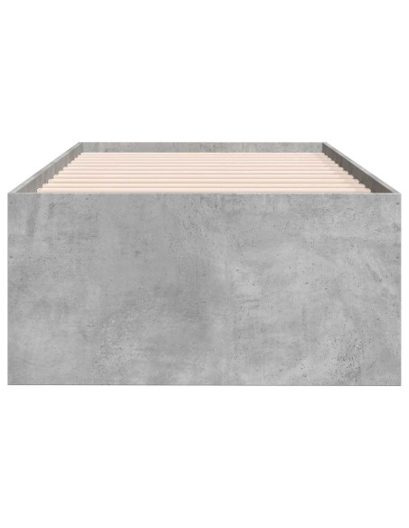 Telaio del letto con storage Grigio Cemento 80 x 200 cm