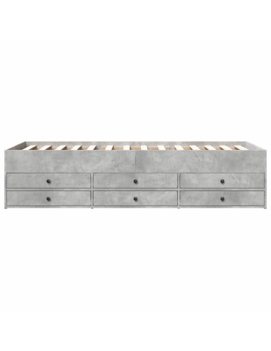 Telaio del letto con storage Grigio Cemento 80 x 200 cm