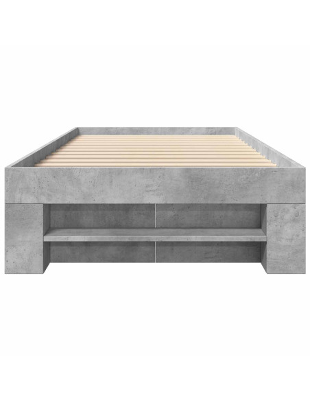 Telaio del letto con storage Grigio Cemento 80 x 200 cm