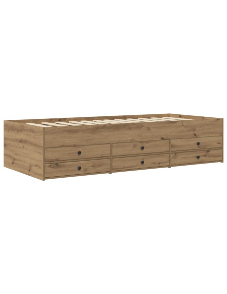 Telaio del letto con storage Rovere Artigianale 80 x 200 cm