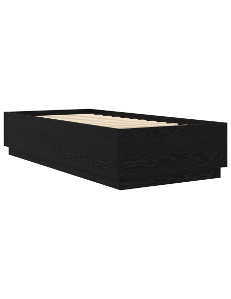 Struttura del letto Rovere Nero 80 x 200 cm