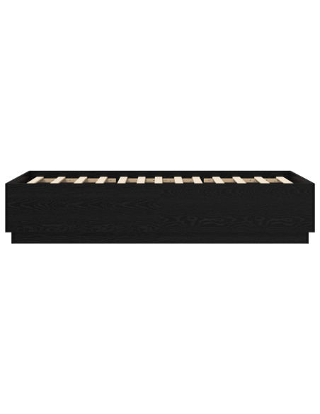 Struttura del letto Rovere Nero 80 x 200 cm