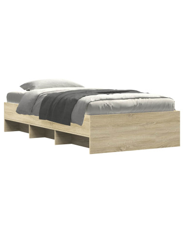 Struttura del letto con lo scaffale Rovere Sonoma 80 x 200 cm